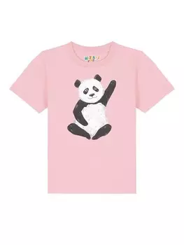Футболка wat? Apparel Panda, розовый