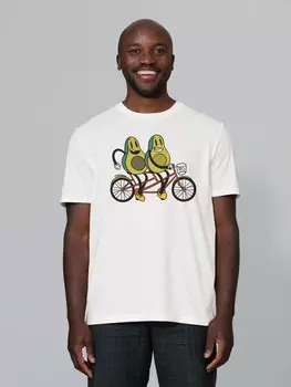 Футболка wat? Apparel T-Shirt Avocado Fahrrad, белый