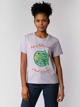 Футболка wat? Apparel T-Shirt Life is better with ramen, цвет Lavender