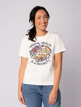 Футболка wat? Apparel T-Shirt Mental Health, белый