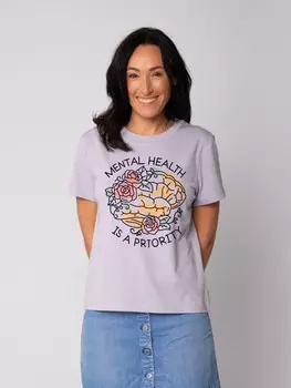Футболка wat? Apparel T-Shirt Mental Health, цвет Lavender