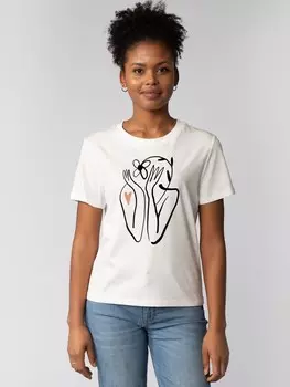 Футболка wat? Apparel T-Shirt Self love, белый