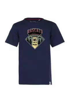 Футболка WE COME IN PEACE Band of Rascals, темно-синий