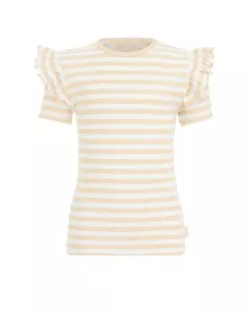 Футболка We Fashion, бежевый/белый