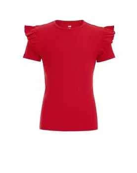 Футболка We Fashion, цвет Red/Neon Red