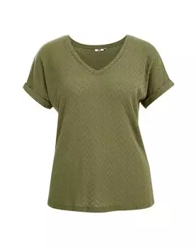 Футболка We Fashion, оливковый