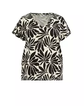 Футболка WE Fashion Shirt, черный/белый