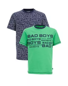 Футболка WE Fashion, синий/зеленый