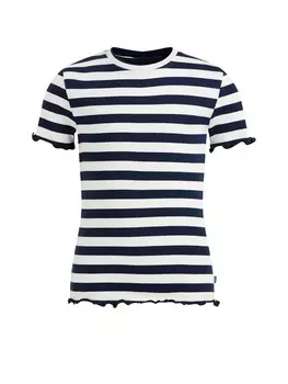 Футболка We Fashion, темно-синий/белый