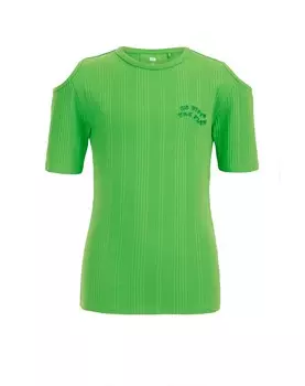 Футболка WE Fashion, зеленый/неоново-зеленый