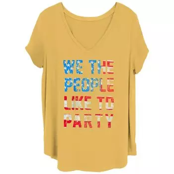Футболка «We The People Like To Party» для юниоров с американским флагом Unbranded