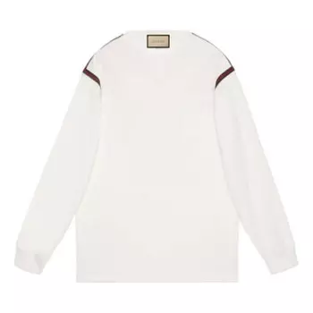 Футболка web long sleeve t-shirt 'white' Gucci, белый
