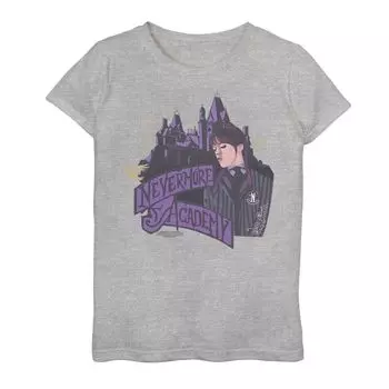 Футболка Wednesday Adams Nevermore Academy с графическим рисунком для девочек 7–16 лет Licensed Character