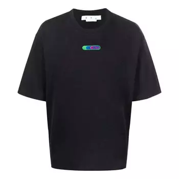 Футболка weed arrows oversized t-shirt 'black green' Off-White, черный