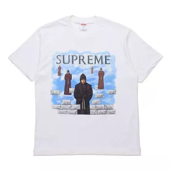 Футболка week 1 levitation tee printing short sleeve white Supreme, белый