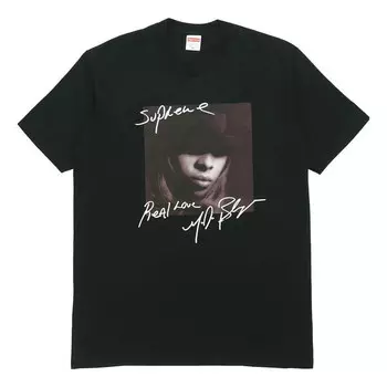 Футболка week 1 mary j. blige tee character printing short sleeve black Supreme, черный