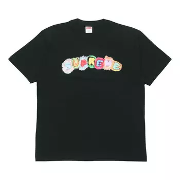 Футболка week 7 pillows tee multi-color alphabet logo short sleeve black Supreme, черный