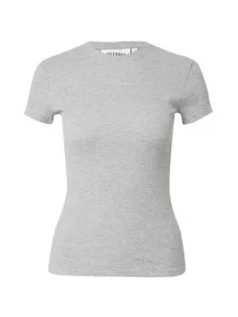 Футболка Weekday, пятнистый серый