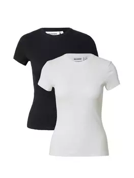 Футболка Weekday, пятнистый серый/черный