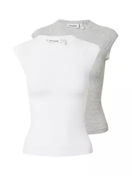 Футболка WEEKDAY Shirt, цвет mottled grey/white