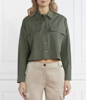 Футболка Weekend Maxmara Carter Cropped Fit, зеленый