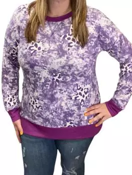 Футболка Weekender Star Tie Dye фиолетового цвета honeyme