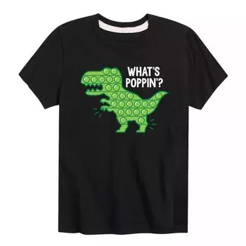 Футболка Whats Poppin с изображением динозавра для мальчиков 8–20 лет Licensed Character