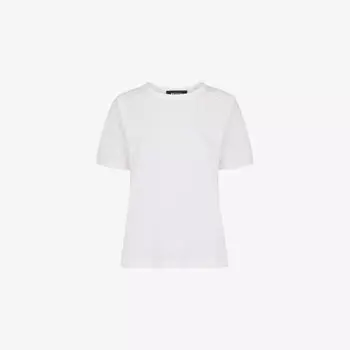 Футболка Whistles с вышивкой на рукавах, белый