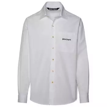 Футболка white cotton shirt Palm Angels, белый