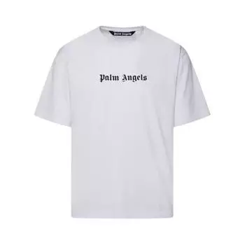 Футболка white cotton t-shirt Palm Angels, белый