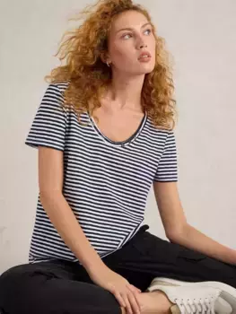 Футболка White Stuff Nadia Stripe, цвет white/navy