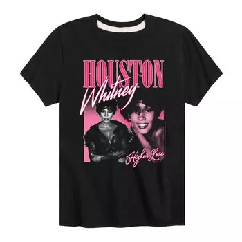 Футболка Whitney Houston Higher Love для мальчиков 8–20 лет Licensed Character, черный