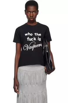 Футболка "Who tf" Vaquera, черный