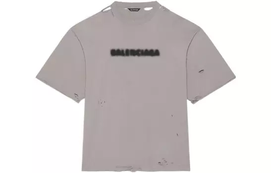 Футболка Wide Fit Blurry Balenciaga, серый