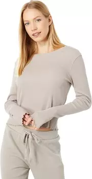 Футболка Wildfox Ren 2X1 Rib Long Sleeve Tee, цвет Pigment Atmosphere