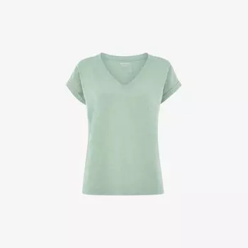 Футболка Willa из органического хлопка с v-образным вырезом и рукавами-крылышками Whistles, зеленый