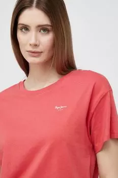 Футболка Wimani из хлопка Pepe Jeans, красный