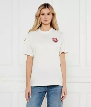 Футболка винтажная Hugo Tee 14 Relaxed Fit, экрю
