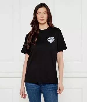 Футболка винтажная tee_14 Relaxed fit Hugo, черный