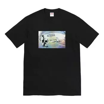 Футболка winter t-shirt 'black white' Supreme, черный