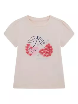 Футболка вишневая guess kids, розовый