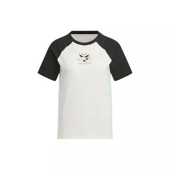 Футболка (WMNS) adidas China T-Shirt 'White Black', белый