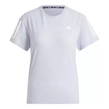 Футболка (WMNS) adidas Own The Run T-shirt 'Halo Silver', серый