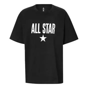 Футболка (WMNS) Converse All Star Logo T-Shirt Asia Sizing 'Black White', черный