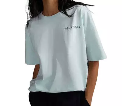 Футболка (WMNS) Converse All Star Oversized Tee 'Aqua Mist', синий