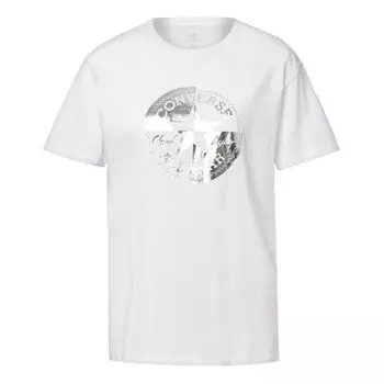 Футболка (WMNS) Converse Printing Casual Short Sleeve Round Neck White, белый