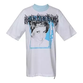 Футболка (WMNS) Off-White Printing Short-Sleeve Tee White