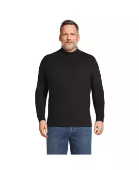 Футболка-водолазка Big & Tall Super-T Lands' End, черный