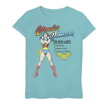 Футболка Wonder Woman для девочек 7–16 лет с рисунком DC Comics
