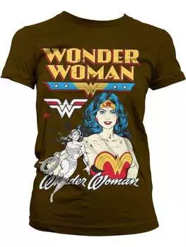 Футболка WONDER WOMAN, коричневый